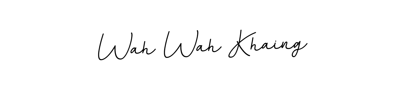You should practise on your own different ways (BallpointsItalic-DORy9) to write your name (Wah Wah Khaing) in signature. don't let someone else do it for you. Wah Wah Khaing signature style 11 images and pictures png