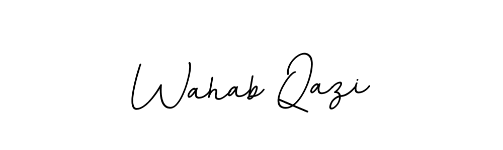 Use a signature maker to create a handwritten signature online. With this signature software, you can design (BallpointsItalic-DORy9) your own signature for name Wahab Qazi. Wahab Qazi signature style 11 images and pictures png
