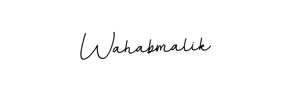 Design your own signature with our free online signature maker. With this signature software, you can create a handwritten (BallpointsItalic-DORy9) signature for name Wahabmalik. Wahabmalik signature style 11 images and pictures png