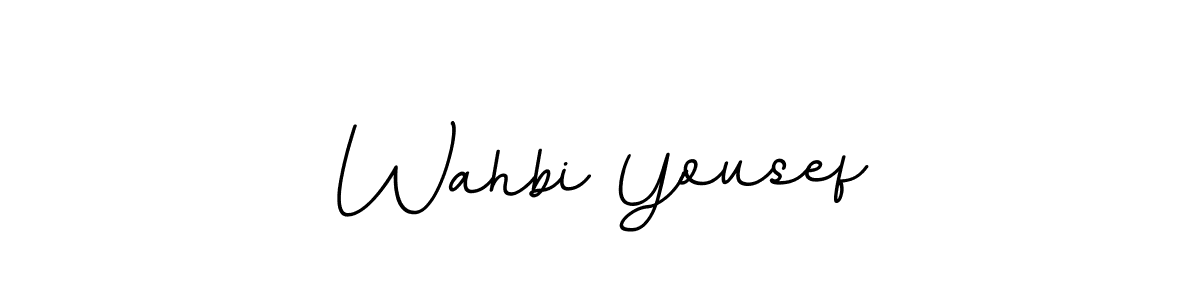 How to make Wahbi Yousef name signature. Use BallpointsItalic-DORy9 style for creating short signs online. This is the latest handwritten sign. Wahbi Yousef signature style 11 images and pictures png