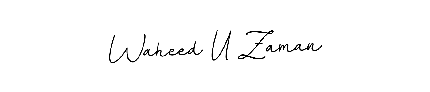 How to make Waheed U Zaman name signature. Use BallpointsItalic-DORy9 style for creating short signs online. This is the latest handwritten sign. Waheed U Zaman signature style 11 images and pictures png