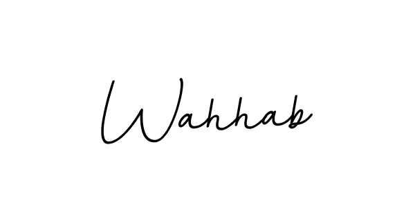 You should practise on your own different ways (BallpointsItalic-DORy9) to write your name (Wahhab) in signature. don't let someone else do it for you. Wahhab signature style 11 images and pictures png
