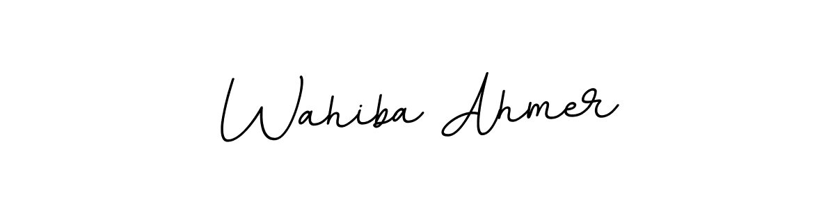 Similarly BallpointsItalic-DORy9 is the best handwritten signature design. Signature creator online .You can use it as an online autograph creator for name Wahiba Ahmer. Wahiba Ahmer signature style 11 images and pictures png