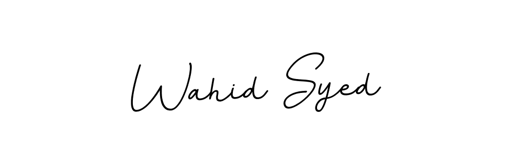 How to make Wahid Syed name signature. Use BallpointsItalic-DORy9 style for creating short signs online. This is the latest handwritten sign. Wahid Syed signature style 11 images and pictures png
