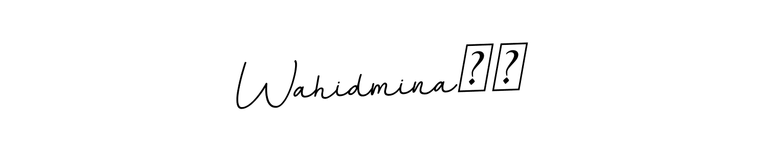 Wahidmina❤️ stylish signature style. Best Handwritten Sign (BallpointsItalic-DORy9) for my name. Handwritten Signature Collection Ideas for my name Wahidmina❤️. Wahidmina❤️ signature style 11 images and pictures png