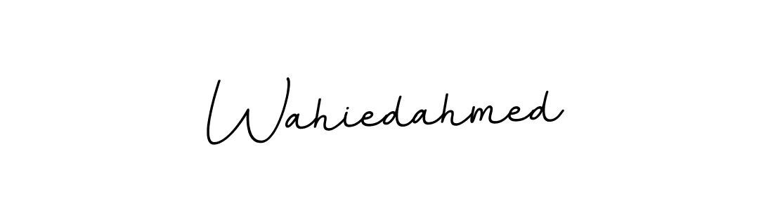 Design your own signature with our free online signature maker. With this signature software, you can create a handwritten (BallpointsItalic-DORy9) signature for name Wahiedahmed. Wahiedahmed signature style 11 images and pictures png