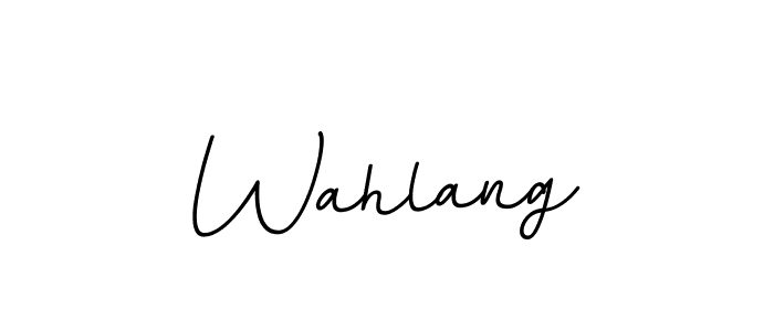 Create a beautiful signature design for name Wahlang. With this signature (BallpointsItalic-DORy9) fonts, you can make a handwritten signature for free. Wahlang signature style 11 images and pictures png