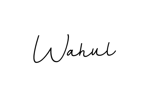 Design your own signature with our free online signature maker. With this signature software, you can create a handwritten (BallpointsItalic-DORy9) signature for name Wahul. Wahul signature style 11 images and pictures png