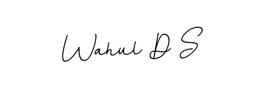 if you are searching for the best signature style for your name Wahul D S. so please give up your signature search. here we have designed multiple signature styles  using BallpointsItalic-DORy9. Wahul D S signature style 11 images and pictures png