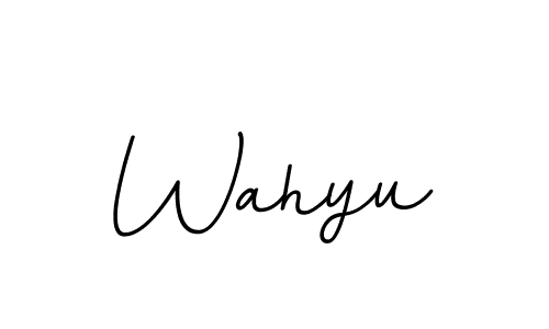 Create a beautiful signature design for name Wahyu. With this signature (BallpointsItalic-DORy9) fonts, you can make a handwritten signature for free. Wahyu signature style 11 images and pictures png