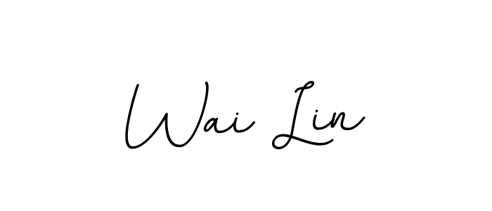 You should practise on your own different ways (BallpointsItalic-DORy9) to write your name (Wai Lin) in signature. don't let someone else do it for you. Wai Lin signature style 11 images and pictures png