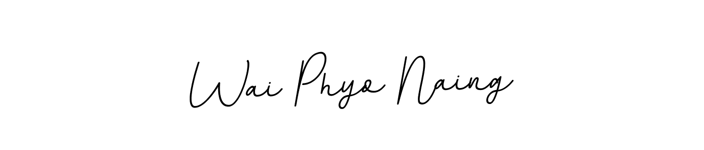 You should practise on your own different ways (BallpointsItalic-DORy9) to write your name (Wai Phyo Naing) in signature. don't let someone else do it for you. Wai Phyo Naing signature style 11 images and pictures png