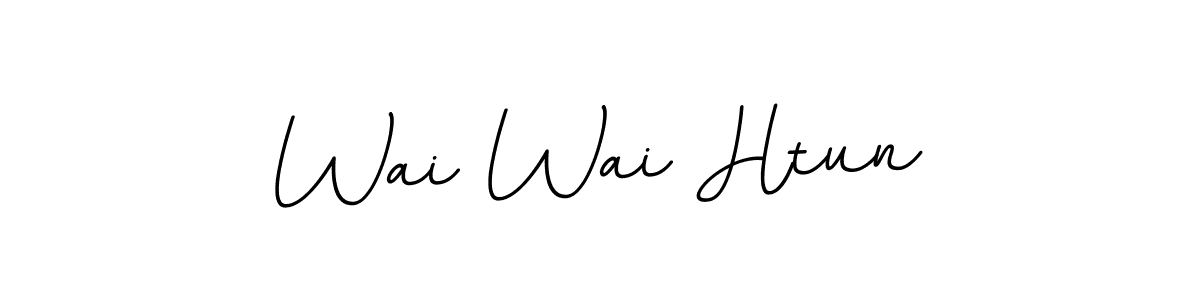 Create a beautiful signature design for name Wai Wai Htun. With this signature (BallpointsItalic-DORy9) fonts, you can make a handwritten signature for free. Wai Wai Htun signature style 11 images and pictures png