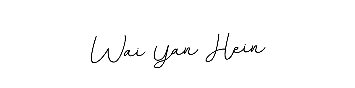Design your own signature with our free online signature maker. With this signature software, you can create a handwritten (BallpointsItalic-DORy9) signature for name Wai Yan Hein. Wai Yan Hein signature style 11 images and pictures png