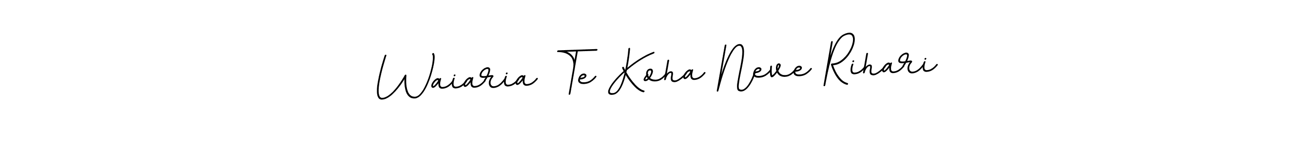 Create a beautiful signature design for name Waiaria Te Koha Neve Rihari. With this signature (BallpointsItalic-DORy9) fonts, you can make a handwritten signature for free. Waiaria Te Koha Neve Rihari signature style 11 images and pictures png