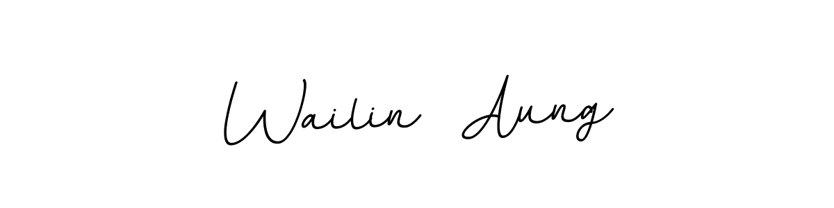 Similarly BallpointsItalic-DORy9 is the best handwritten signature design. Signature creator online .You can use it as an online autograph creator for name Wailin  Aung. Wailin  Aung signature style 11 images and pictures png