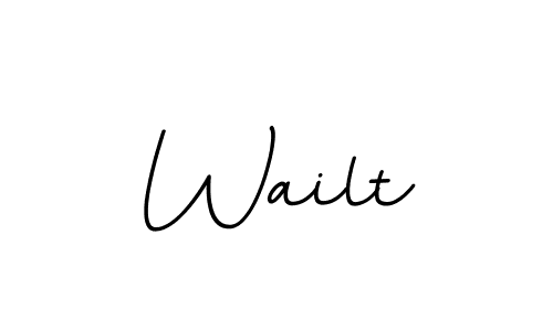 How to make Wailt name signature. Use BallpointsItalic-DORy9 style for creating short signs online. This is the latest handwritten sign. Wailt signature style 11 images and pictures png