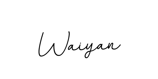Make a beautiful signature design for name Waiyan. With this signature (BallpointsItalic-DORy9) style, you can create a handwritten signature for free. Waiyan signature style 11 images and pictures png