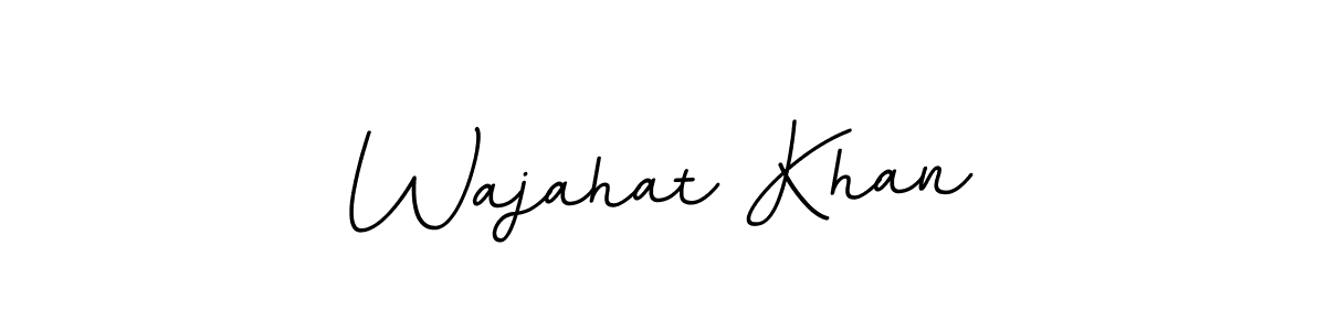 How to make Wajahat Khan name signature. Use BallpointsItalic-DORy9 style for creating short signs online. This is the latest handwritten sign. Wajahat Khan signature style 11 images and pictures png