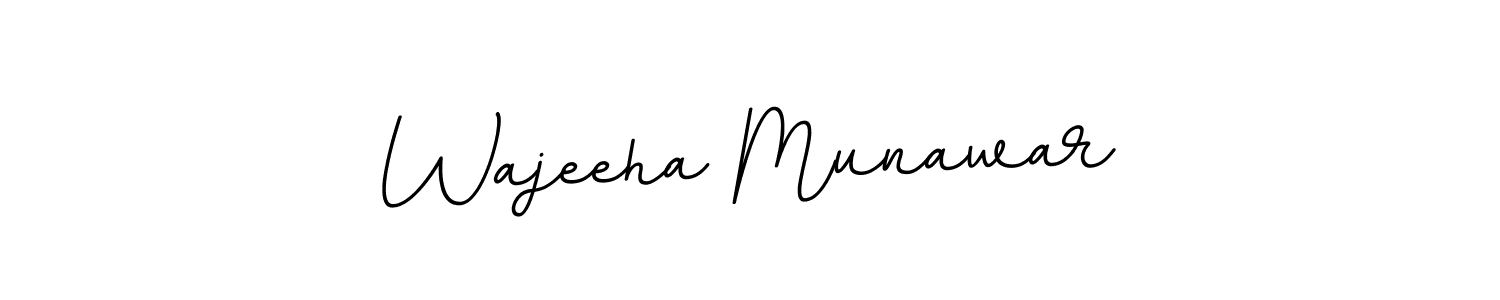 Design your own signature with our free online signature maker. With this signature software, you can create a handwritten (BallpointsItalic-DORy9) signature for name Wajeeha Munawar. Wajeeha Munawar signature style 11 images and pictures png