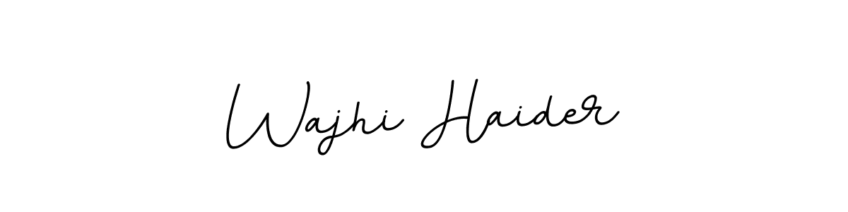 Use a signature maker to create a handwritten signature online. With this signature software, you can design (BallpointsItalic-DORy9) your own signature for name Wajhi Haider. Wajhi Haider signature style 11 images and pictures png