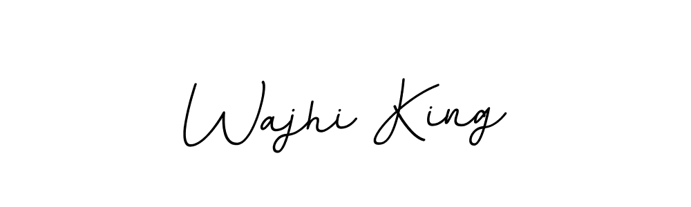 You should practise on your own different ways (BallpointsItalic-DORy9) to write your name (Wajhi King) in signature. don't let someone else do it for you. Wajhi King signature style 11 images and pictures png