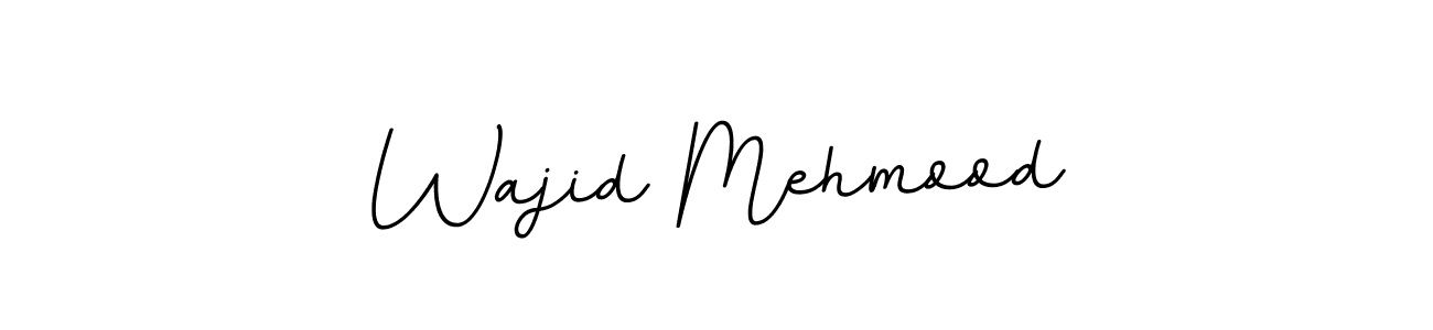 How to make Wajid Mehmood name signature. Use BallpointsItalic-DORy9 style for creating short signs online. This is the latest handwritten sign. Wajid Mehmood signature style 11 images and pictures png