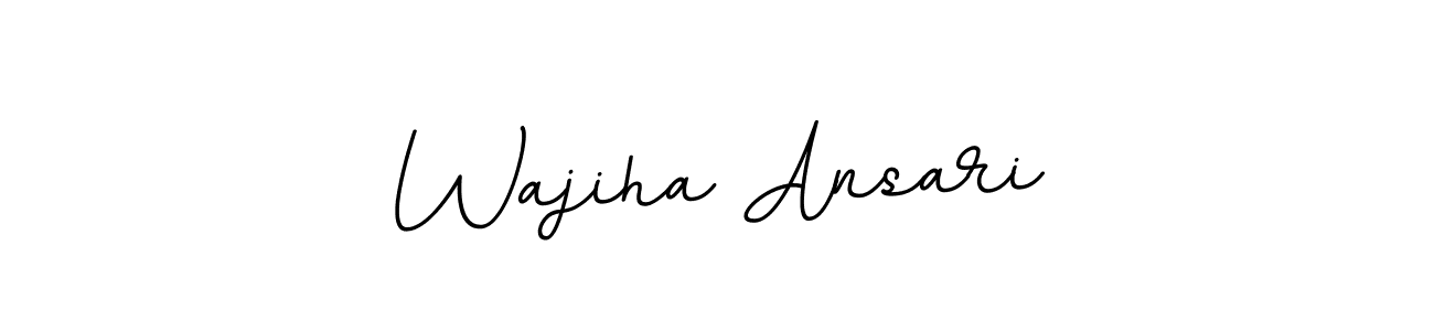 Create a beautiful signature design for name Wajiha Ansari. With this signature (BallpointsItalic-DORy9) fonts, you can make a handwritten signature for free. Wajiha Ansari signature style 11 images and pictures png