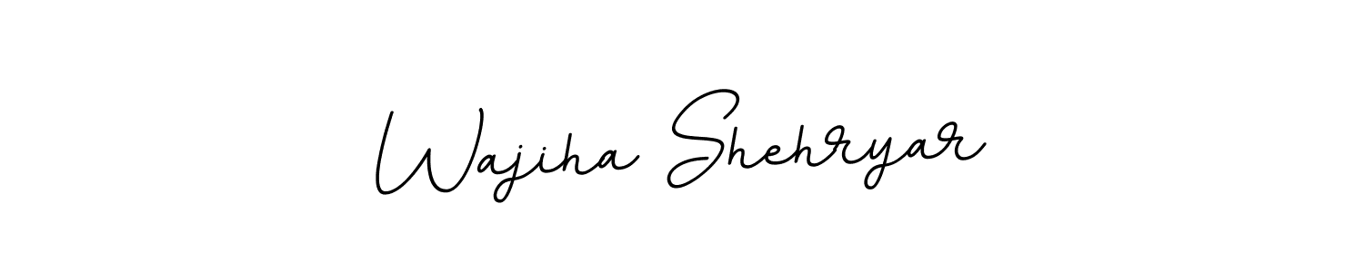 if you are searching for the best signature style for your name Wajiha Shehryar. so please give up your signature search. here we have designed multiple signature styles  using BallpointsItalic-DORy9. Wajiha Shehryar signature style 11 images and pictures png