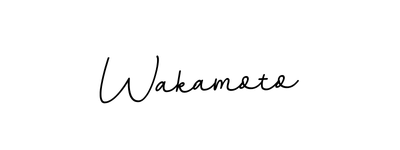 How to make Wakamoto name signature. Use BallpointsItalic-DORy9 style for creating short signs online. This is the latest handwritten sign. Wakamoto signature style 11 images and pictures png