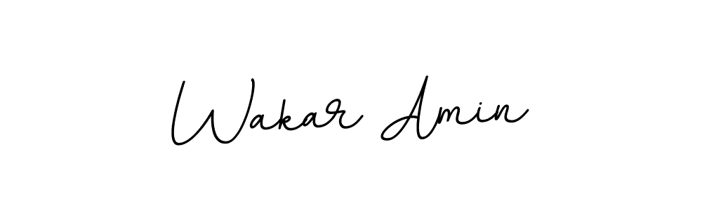 Make a beautiful signature design for name Wakar Amin. With this signature (BallpointsItalic-DORy9) style, you can create a handwritten signature for free. Wakar Amin signature style 11 images and pictures png