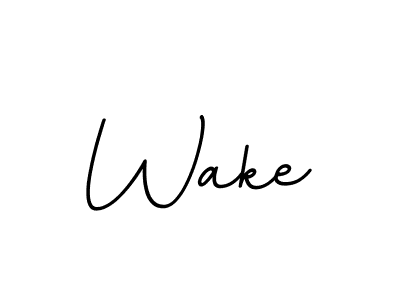 Make a beautiful signature design for name Wake. With this signature (BallpointsItalic-DORy9) style, you can create a handwritten signature for free. Wake signature style 11 images and pictures png