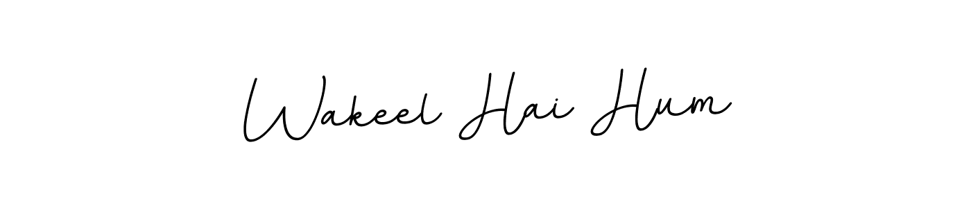 Create a beautiful signature design for name Wakeel Hai Hum. With this signature (BallpointsItalic-DORy9) fonts, you can make a handwritten signature for free. Wakeel Hai Hum signature style 11 images and pictures png