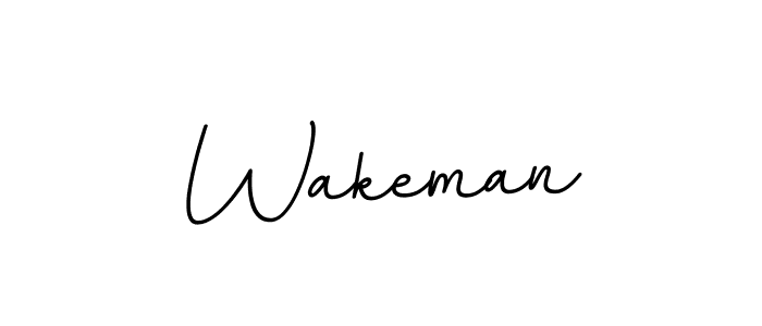 How to make Wakeman name signature. Use BallpointsItalic-DORy9 style for creating short signs online. This is the latest handwritten sign. Wakeman signature style 11 images and pictures png