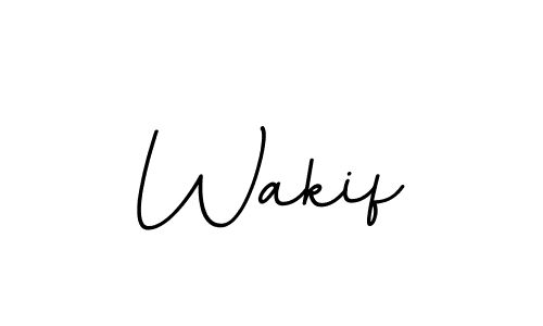 Make a beautiful signature design for name Wakif. With this signature (BallpointsItalic-DORy9) style, you can create a handwritten signature for free. Wakif signature style 11 images and pictures png