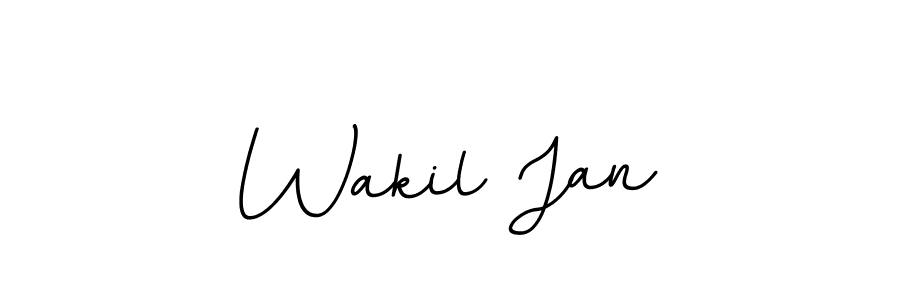 You should practise on your own different ways (BallpointsItalic-DORy9) to write your name (Wakil Jan) in signature. don't let someone else do it for you. Wakil Jan signature style 11 images and pictures png