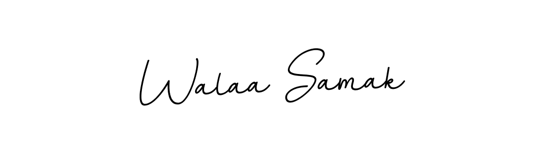 You should practise on your own different ways (BallpointsItalic-DORy9) to write your name (Walaa Samak) in signature. don't let someone else do it for you. Walaa Samak signature style 11 images and pictures png