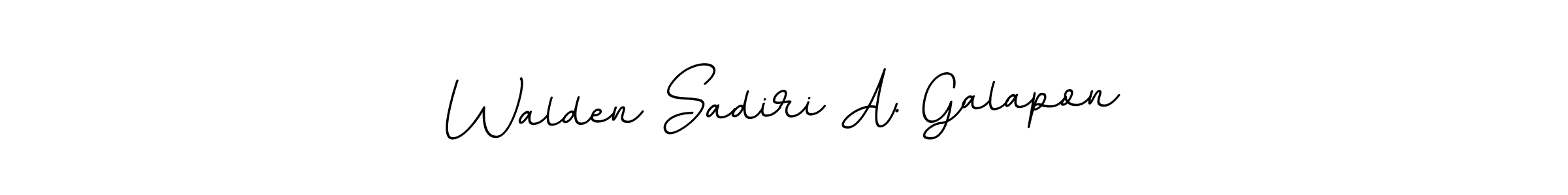 Create a beautiful signature design for name Walden Sadiri A. Galapon. With this signature (BallpointsItalic-DORy9) fonts, you can make a handwritten signature for free. Walden Sadiri A. Galapon signature style 11 images and pictures png