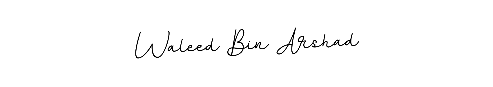 The best way (BallpointsItalic-DORy9) to make a short signature is to pick only two or three words in your name. The name Waleed Bin Arshad include a total of six letters. For converting this name. Waleed Bin Arshad signature style 11 images and pictures png