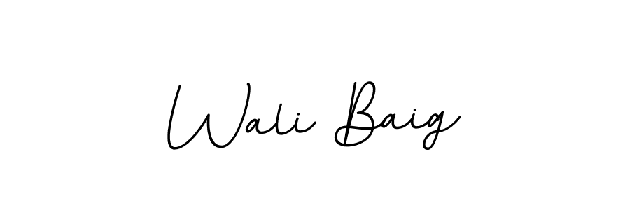 This is the best signature style for the Wali Baig name. Also you like these signature font (BallpointsItalic-DORy9). Mix name signature. Wali Baig signature style 11 images and pictures png