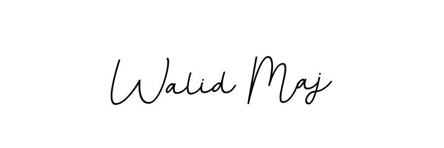 Design your own signature with our free online signature maker. With this signature software, you can create a handwritten (BallpointsItalic-DORy9) signature for name Walid Maj. Walid Maj signature style 11 images and pictures png