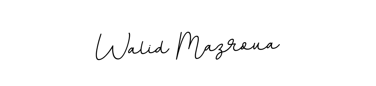 Walid Mazroua stylish signature style. Best Handwritten Sign (BallpointsItalic-DORy9) for my name. Handwritten Signature Collection Ideas for my name Walid Mazroua. Walid Mazroua signature style 11 images and pictures png