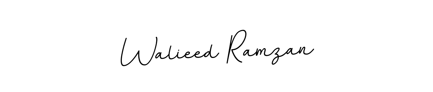 Use a signature maker to create a handwritten signature online. With this signature software, you can design (BallpointsItalic-DORy9) your own signature for name Walieed Ramzan. Walieed Ramzan signature style 11 images and pictures png