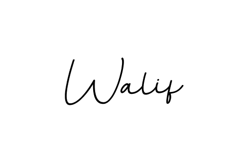 Use a signature maker to create a handwritten signature online. With this signature software, you can design (BallpointsItalic-DORy9) your own signature for name Walif. Walif signature style 11 images and pictures png