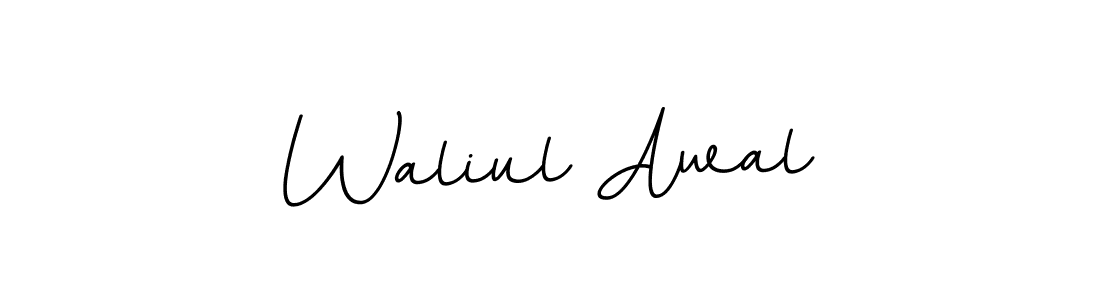 This is the best signature style for the Waliul Awal name. Also you like these signature font (BallpointsItalic-DORy9). Mix name signature. Waliul Awal signature style 11 images and pictures png