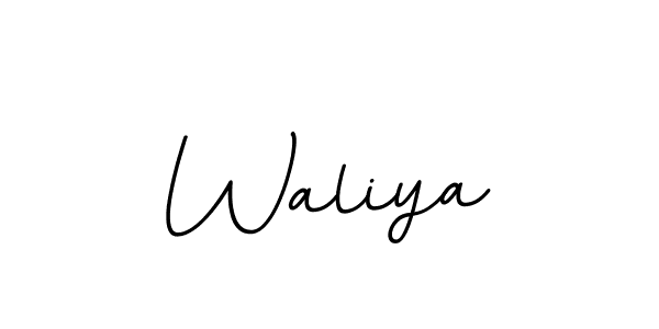 Use a signature maker to create a handwritten signature online. With this signature software, you can design (BallpointsItalic-DORy9) your own signature for name Waliya. Waliya signature style 11 images and pictures png