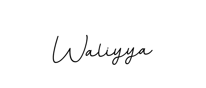 It looks lik you need a new signature style for name Waliyya. Design unique handwritten (BallpointsItalic-DORy9) signature with our free signature maker in just a few clicks. Waliyya signature style 11 images and pictures png