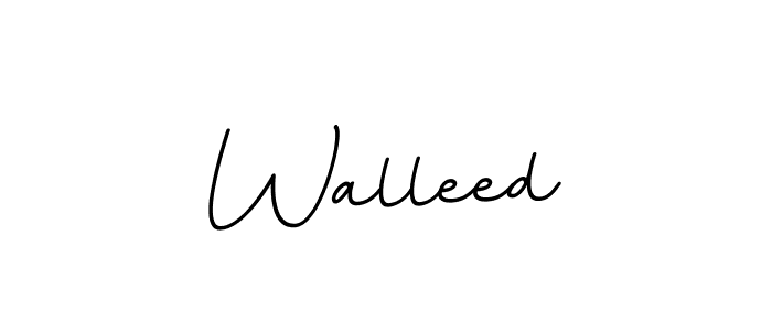 Use a signature maker to create a handwritten signature online. With this signature software, you can design (BallpointsItalic-DORy9) your own signature for name Walleed. Walleed signature style 11 images and pictures png