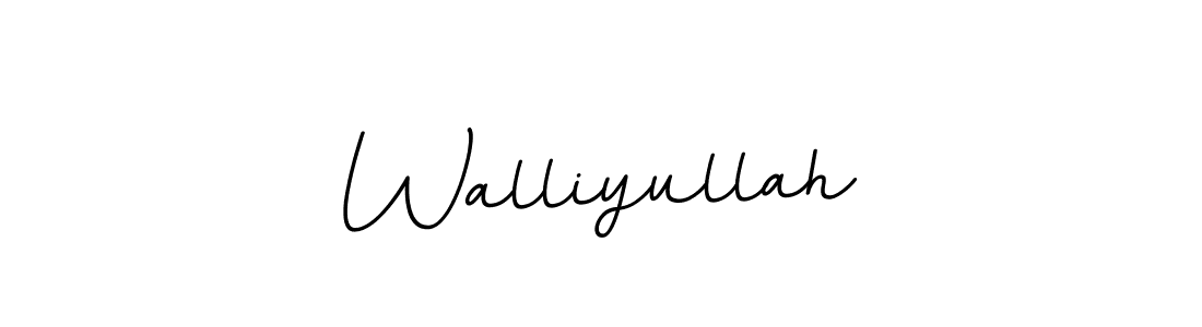 You should practise on your own different ways (BallpointsItalic-DORy9) to write your name (Walliyullah) in signature. don't let someone else do it for you. Walliyullah signature style 11 images and pictures png