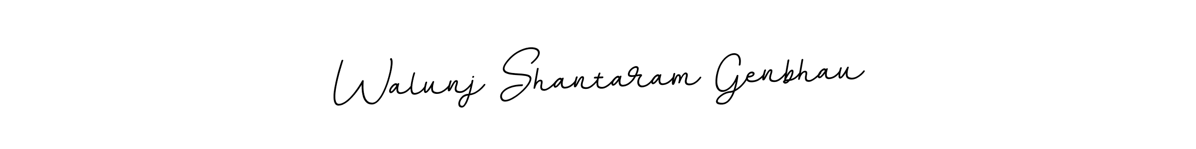 Use a signature maker to create a handwritten signature online. With this signature software, you can design (BallpointsItalic-DORy9) your own signature for name Walunj Shantaram Genbhau. Walunj Shantaram Genbhau signature style 11 images and pictures png